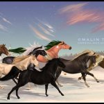 Просмотр фото «Бегущие лошади зимой.»