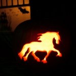 Просмотр фото «Helloween, тыква с лошадью»