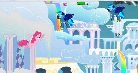Онлайн игра про лошадей "Пинки Пай атакует"