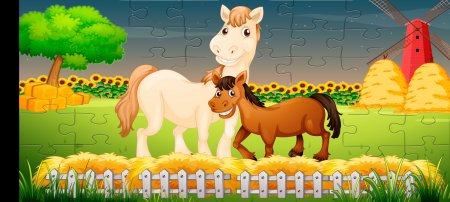 Игра на андроид с лошадьми "Пазлы про лошадей"